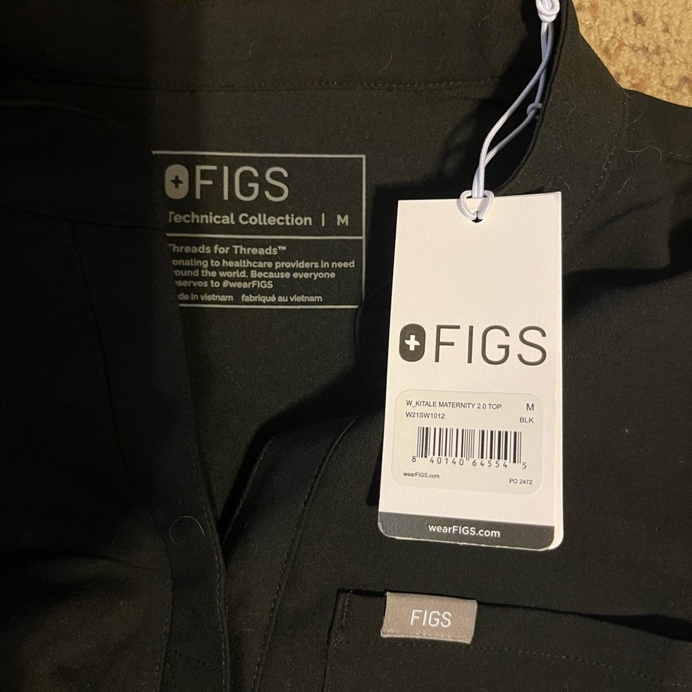 FIGS Maternity Rafaela Top Size Medium